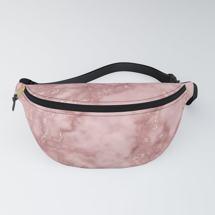 Pink and Rose Gold Veined Faux Marble Repeat Fanny Pack