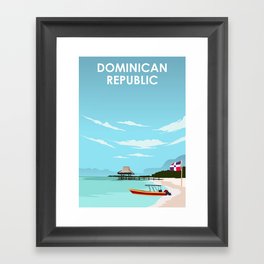 Dominican Republic Vintage Travel Poster  Framed Art Print