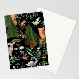 Winter Forest Animals Stationery Card