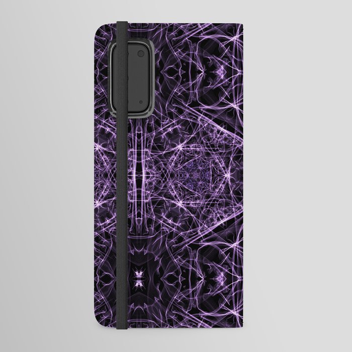 Liquid Light Series 33 ~ Purple Abstract Fractal Pattern Android Wallet Case