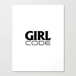 Girl Code Canvas Print