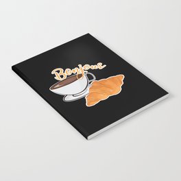 Croissant Coffee Bonjour - French Cafe Notebook