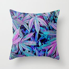 Cannabis Jewels Throw Pillow
