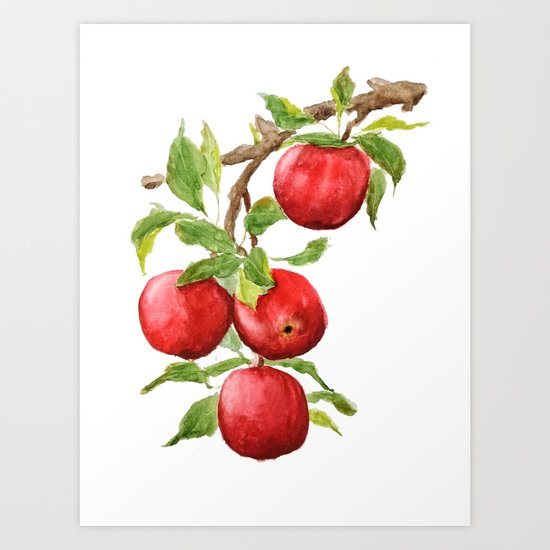 red apple Art Print