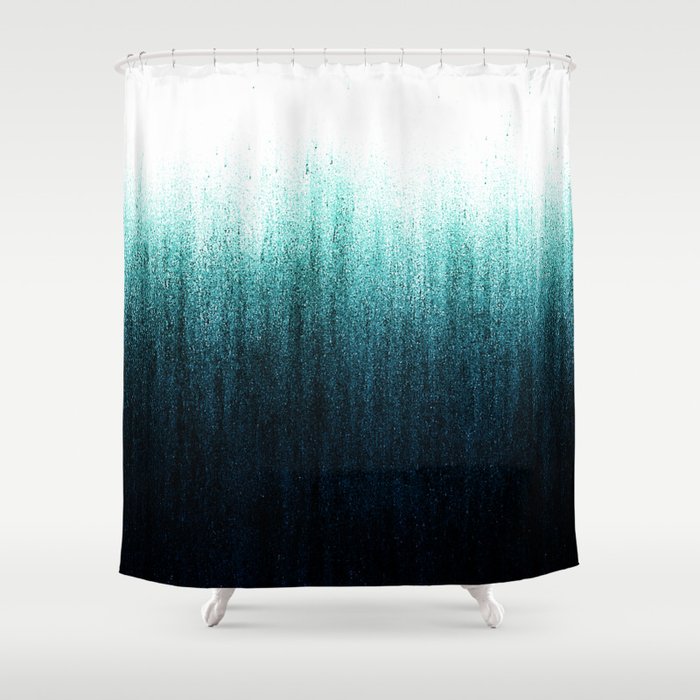 Teal Ombré Shower Curtain