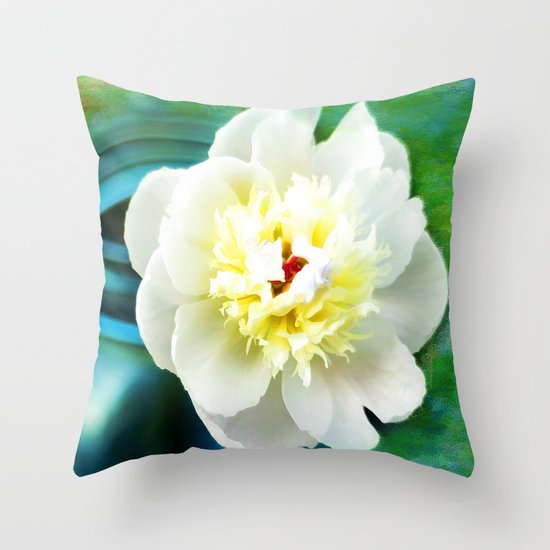 Summer White Throw Pillow