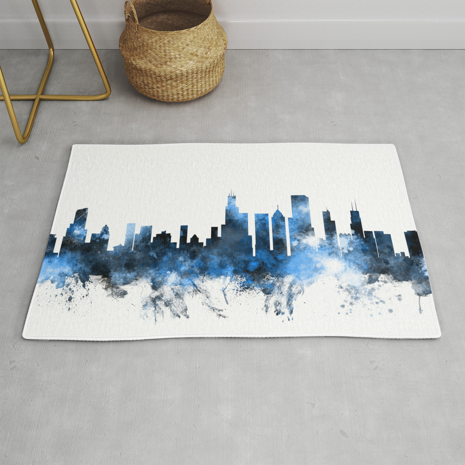 Chicago Illinois Skyline Rug By Artpause Society6