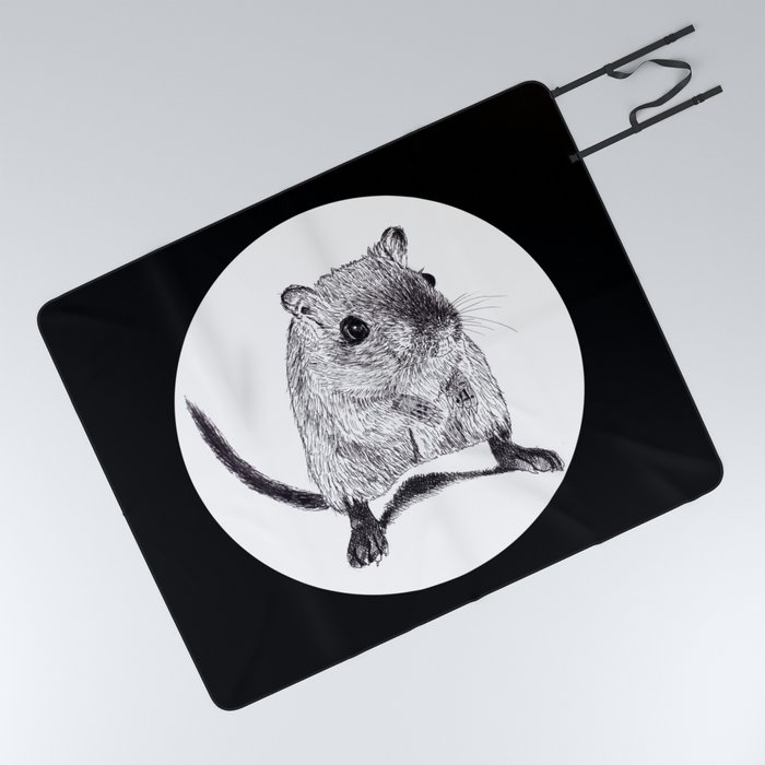 Mouse Ink Drawings Picnic Blanket