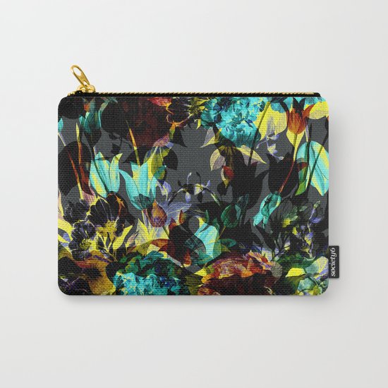 Seamless Abstract Flowers Pattern Carry-All Pouch
