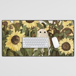There's A Ghost in the Sunflower Field Again... Desk Mat