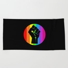 We are Pride | We say NO | Dont turn your back on racism | Black lives mattcismer Beach Towel