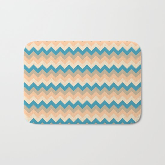 Colorful Chevron Pattern IV Bath Mat