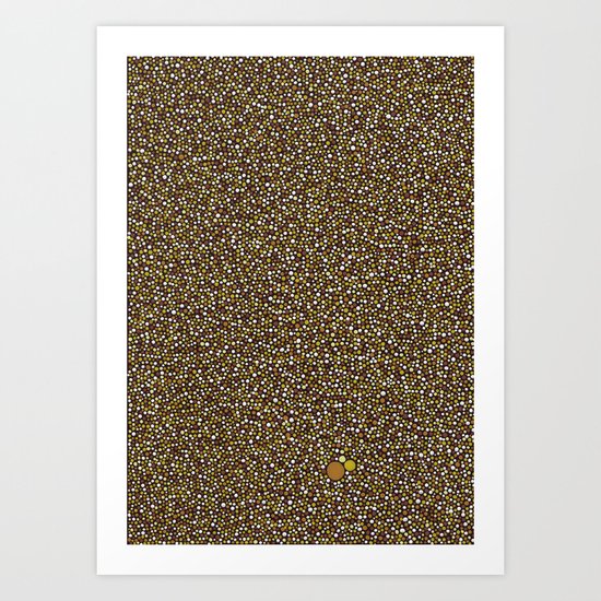 Yellow Dot Color Design Art Print