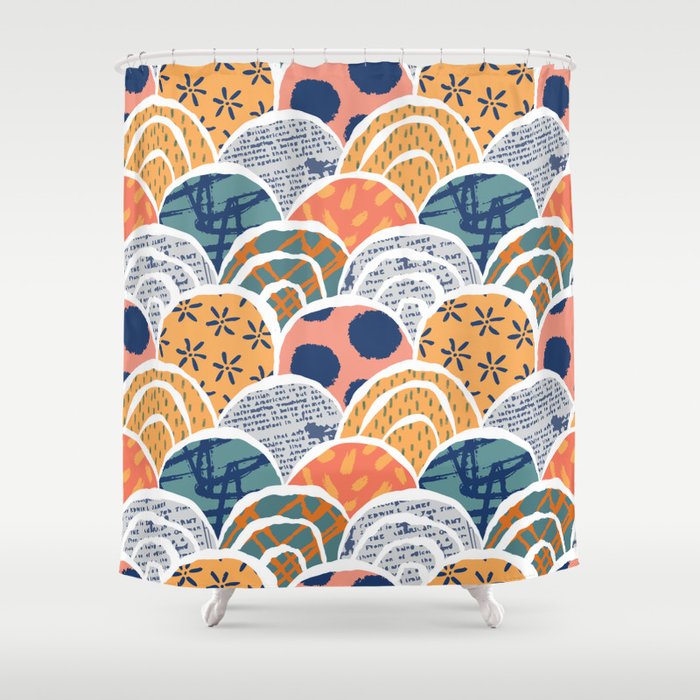 Abstract asian art pattern background Shower Curtain