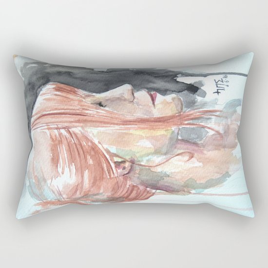 Redhead watercolor Rectangular Pillow