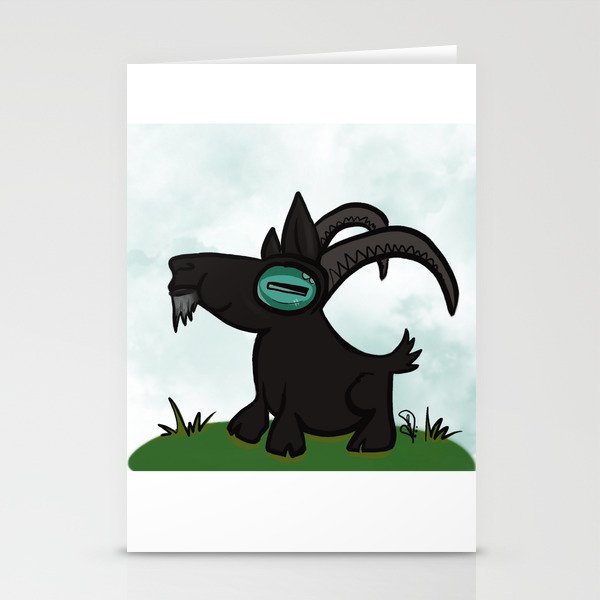 Some kinda weird goat Stationery Cards