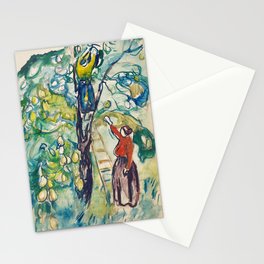 Edvard Munch - Woman Picking Fruit (Kvinner høster frukt) Stationery Card