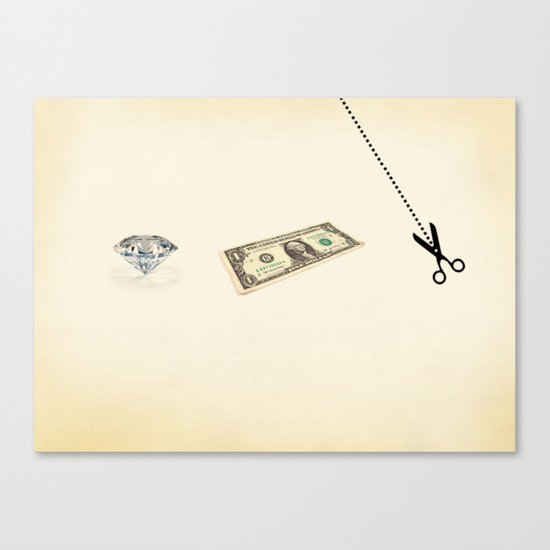 rock, paper, scissors Canvas Print