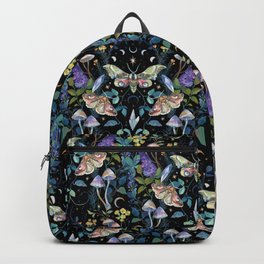 Crystals Moth Mushrooms Backpack