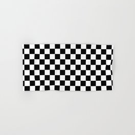 Checkerboard Pattern - black Hand & Bath Towel