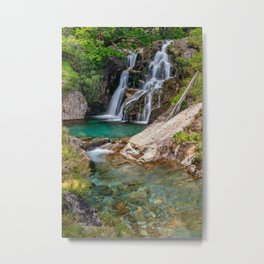 Watkin Path Waterfall Snowdonia Metal Print