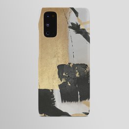Gold leaf black abstract Android Case