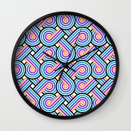 Celtic Knot Modern Stripes Seamless Pattern Wall Clock