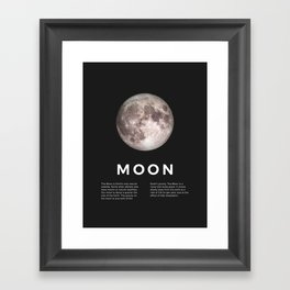Moon - Abstract Astronomy Print Framed Art Print