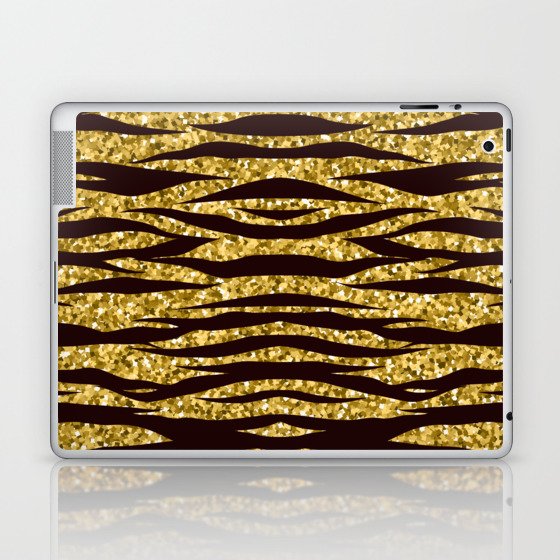 Shiny Gold Tiger Laptop & iPad Skin