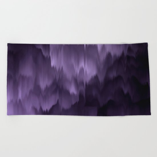 Purple and black. Abstract. Beach Towel