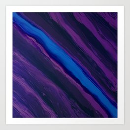 River Flow Purple Art Print