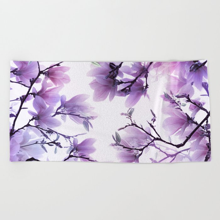 Magnolia purple 074 Beach Towel