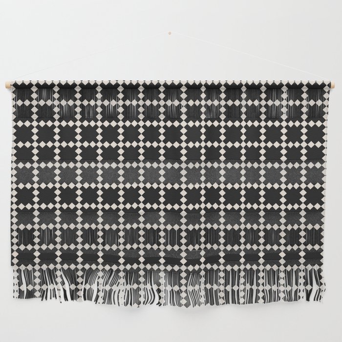 Geometric retro black pattern Wall Hanging