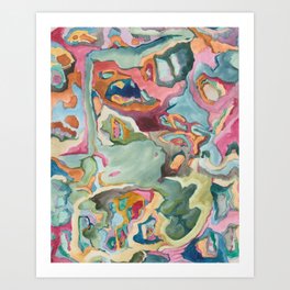 Abstract Watercolor - Organic Color 3 Art Print