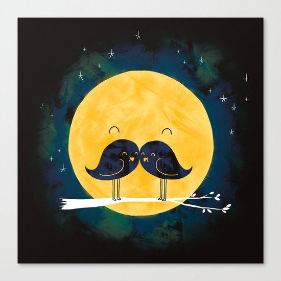 Moonstache Canvas Print