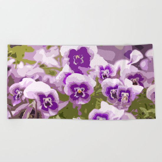 Lovely flowers all over - summer mood - #society6 #buyart #pivivikstrm Beach Towel