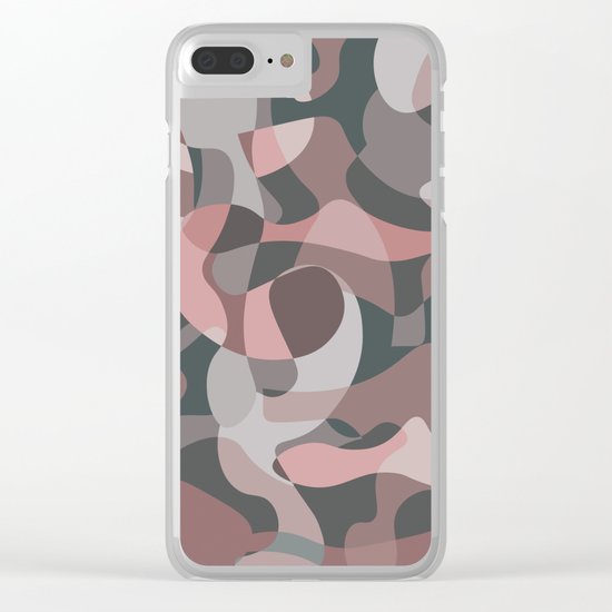 Camouflage XXXVIII Clear iPhone Case