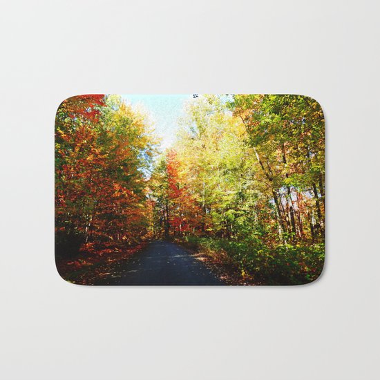 Into the Fall Forest Bath Mat