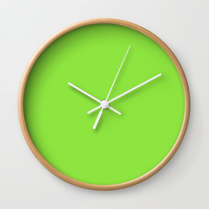 Kiwi - solid color Wall Clock