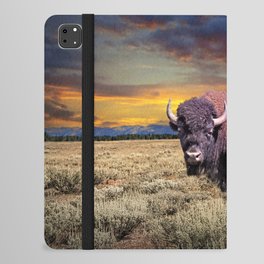 American Bison the National Mammal of the USA in Yellowstone National Park iPad Folio Case