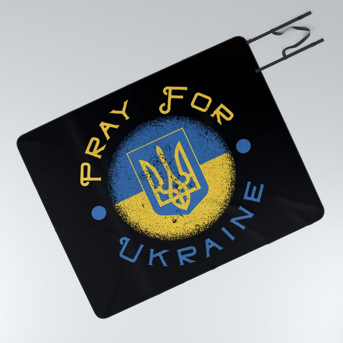 Pray For Ukraine Picnic Blanket