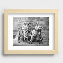 Lawn Tennis Players Posing With Their Racquets - Circa 1900 Recessed Framed Print
