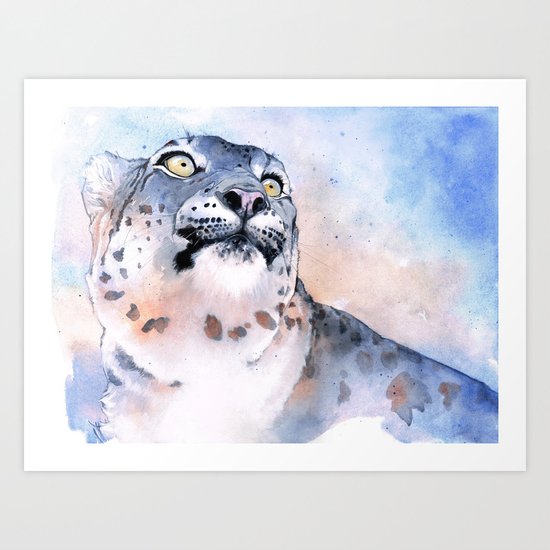 Snow Leopard Art Print