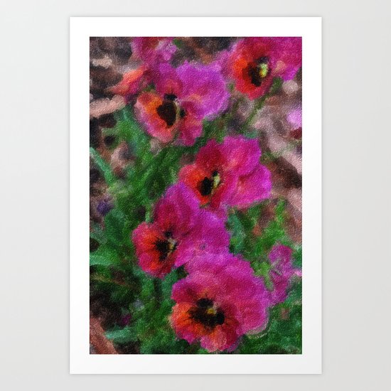 Pansies Painting Art Print