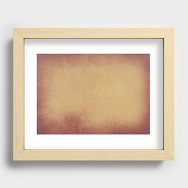 Grunge coffee brown splashed parchment Recessed Framed Print