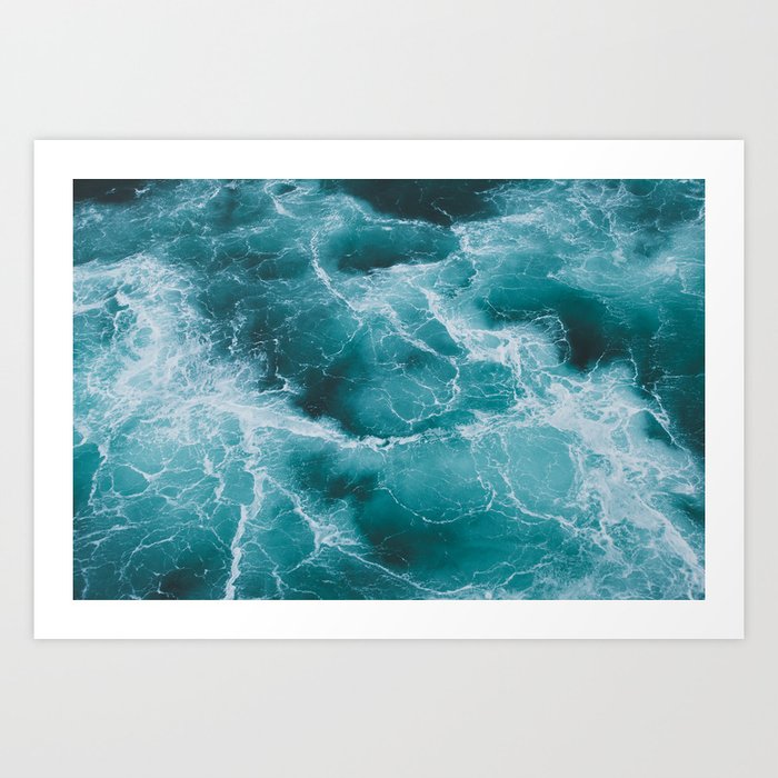 Electric Ocean Art Print