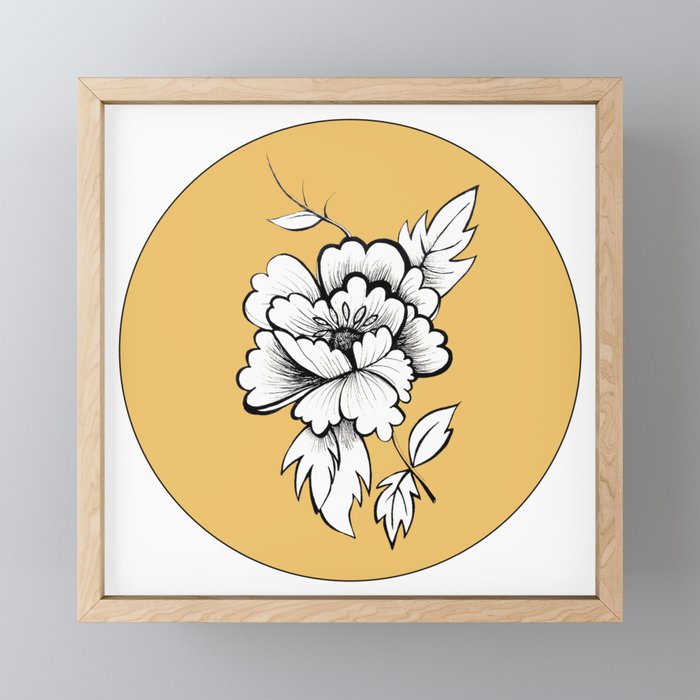 Peony for your Thoughts Framed Mini Art Print