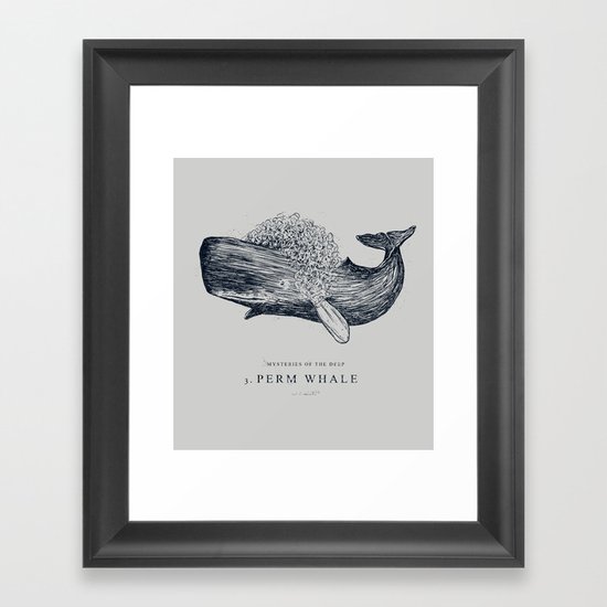 perm whale Framed Art Print