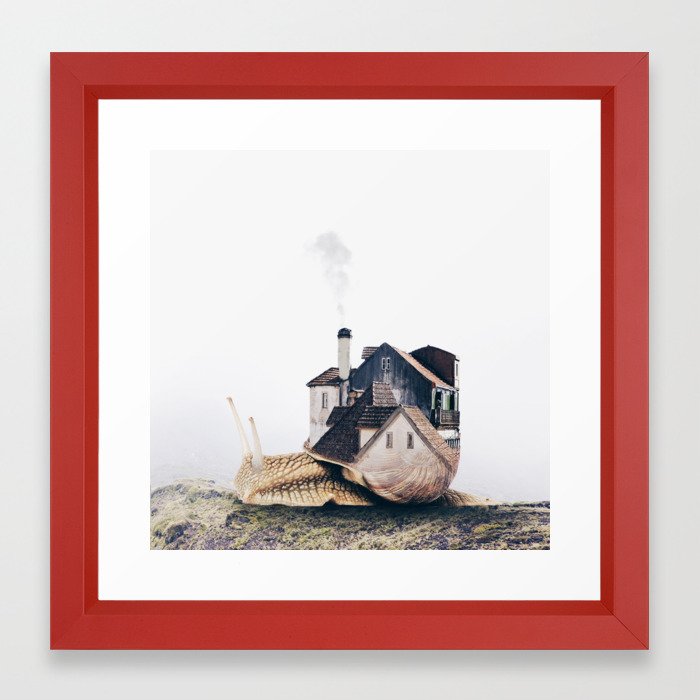 Slowly Moving Framed Art Print by heyluisa | Society6