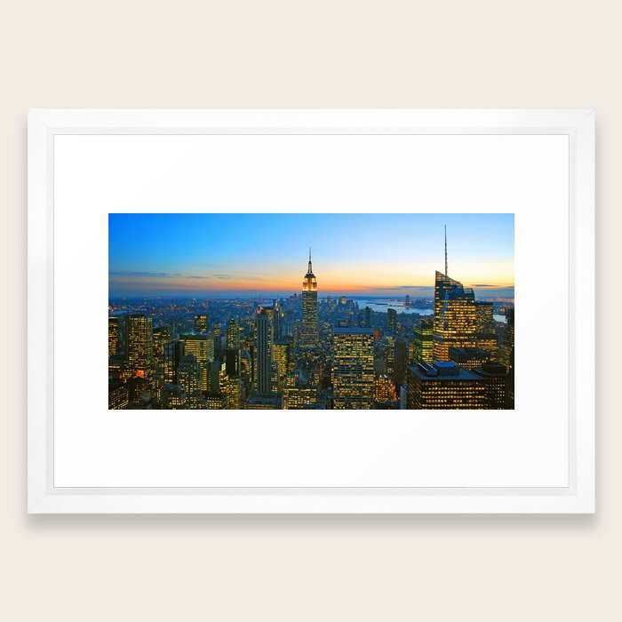 Nyc Skyline Framed Art Print By Newburydesigns Society6 Nyc Skyline Framed Art Print